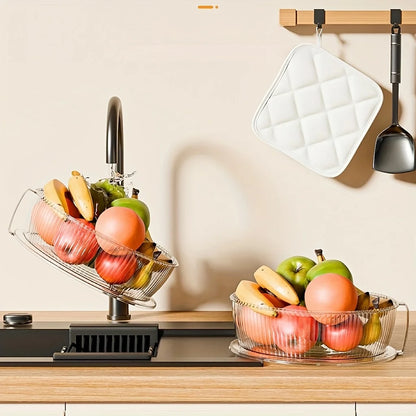 Household Food Insulation Cover Thermal Microwave Oven Cover Kitchen Tabletop Dust Proof Stackable Vegetable and Fruit Platter