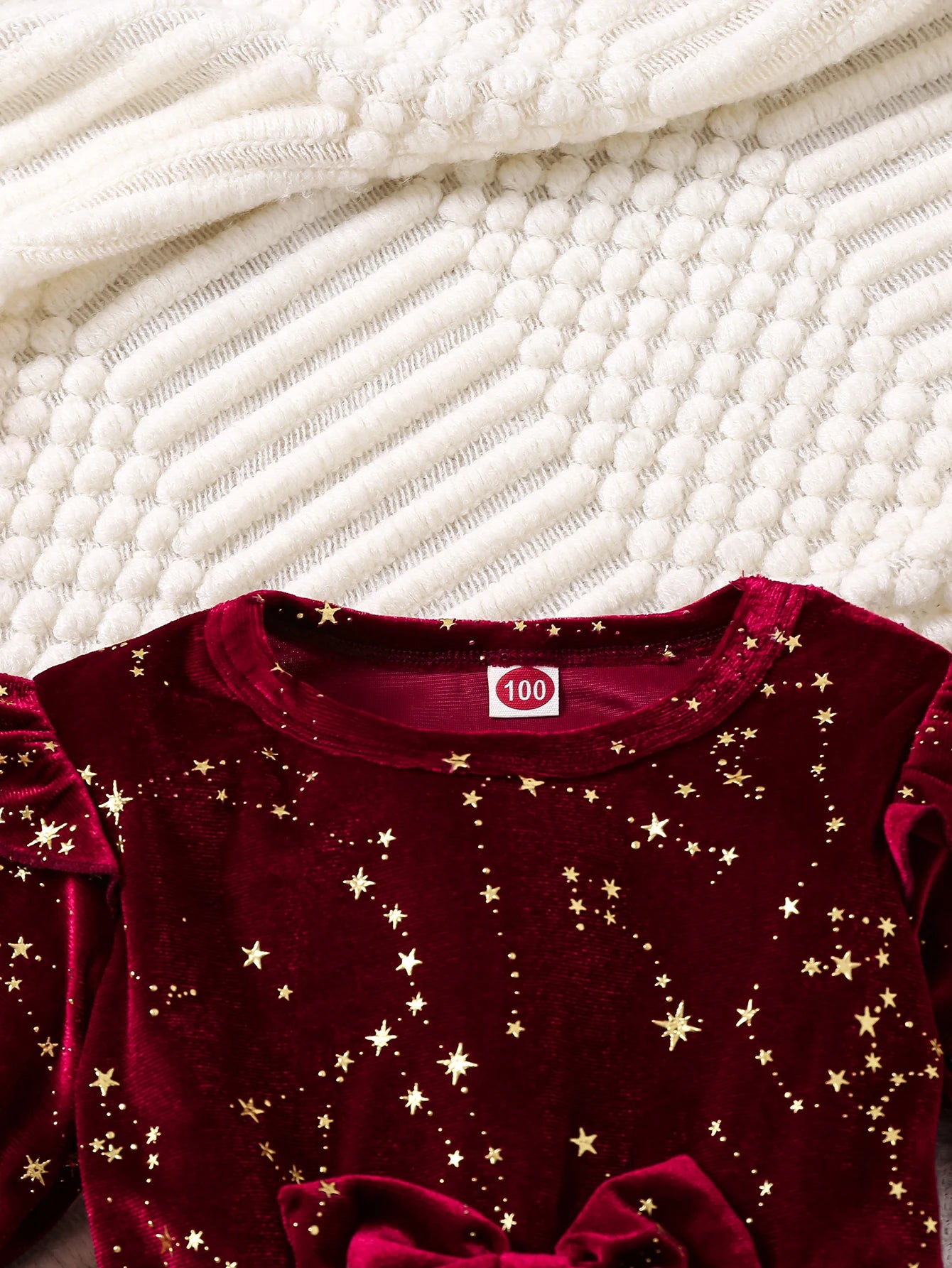 Toddler Girl Party Dress Autumn Winter 1-8 Years Children Christmas And New Year Princess Dress Red Velvet Gown Stars Mesh Dress