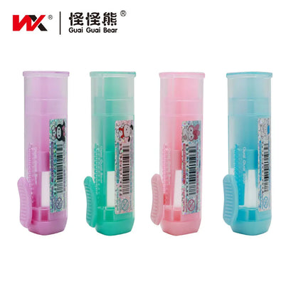 Cute Cartoon Pet Eraser Triangle Push in Stock Student Supplies Stationery Pencil Eraser Factory New Children's Gifts