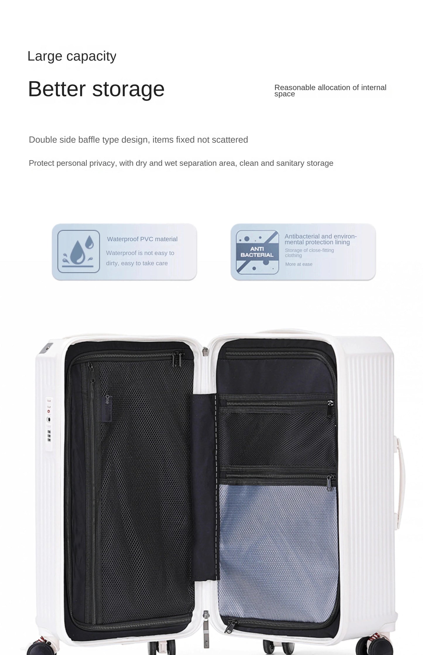 Carrier 28-inch Large Size Luggage 30/32/36/50 inch Explosion-proof Five Wheels  Brake Travel Suitcase Thickened PC Material
