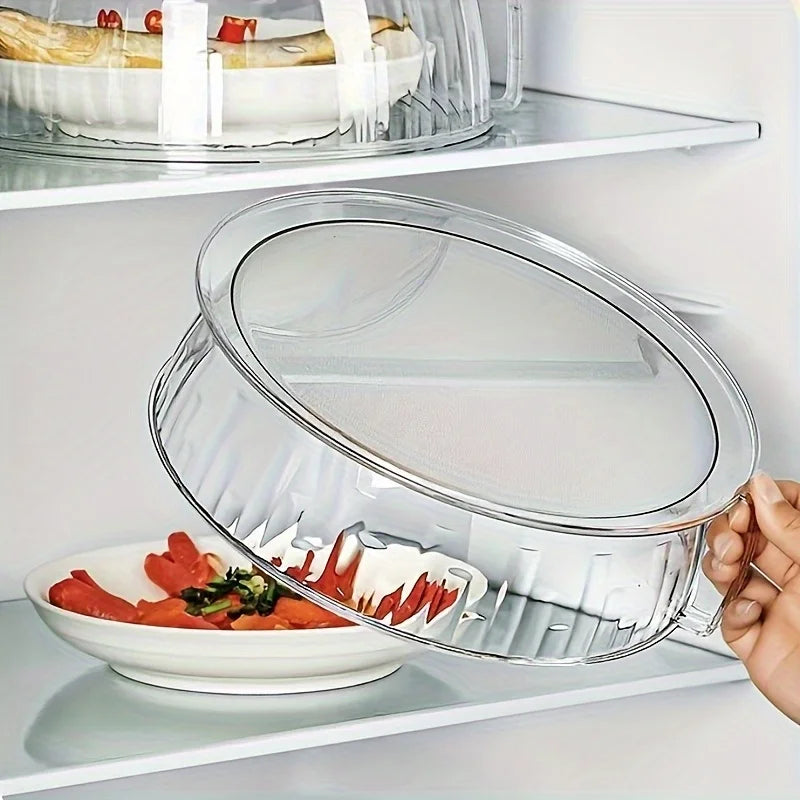 Household Food Insulation Cover Thermal Microwave Oven Cover Kitchen Tabletop Dust Proof Stackable Vegetable and Fruit Platter