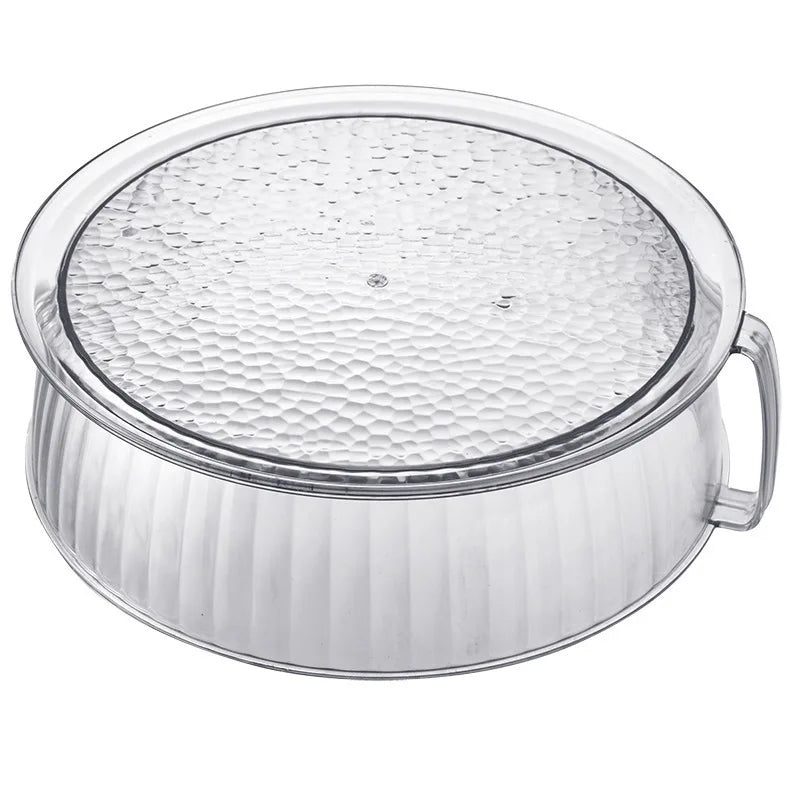 Household Food Insulation Cover Thermal Microwave Oven Cover Kitchen Tabletop Dust Proof Stackable Vegetable and Fruit Platter