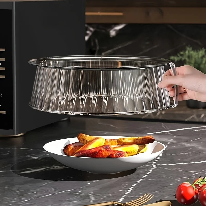 Household Food Insulation Cover Thermal Microwave Oven Cover Kitchen Tabletop Dust Proof Stackable Vegetable and Fruit Platter