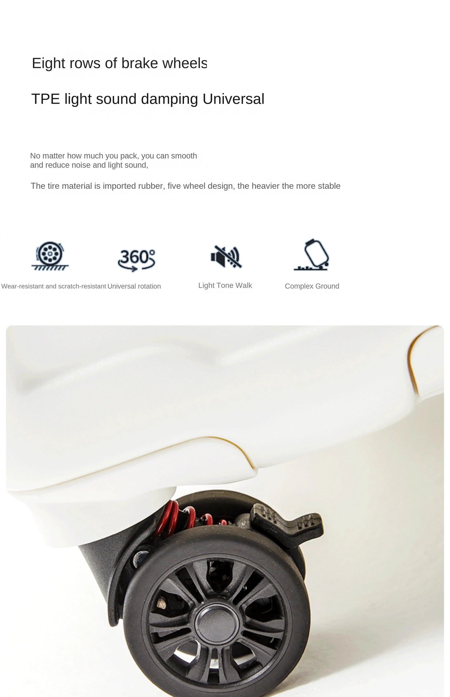 Carrier 28-inch Large Size Luggage 30/32/36/50 inch Explosion-proof Five Wheels  Brake Travel Suitcase Thickened PC Material