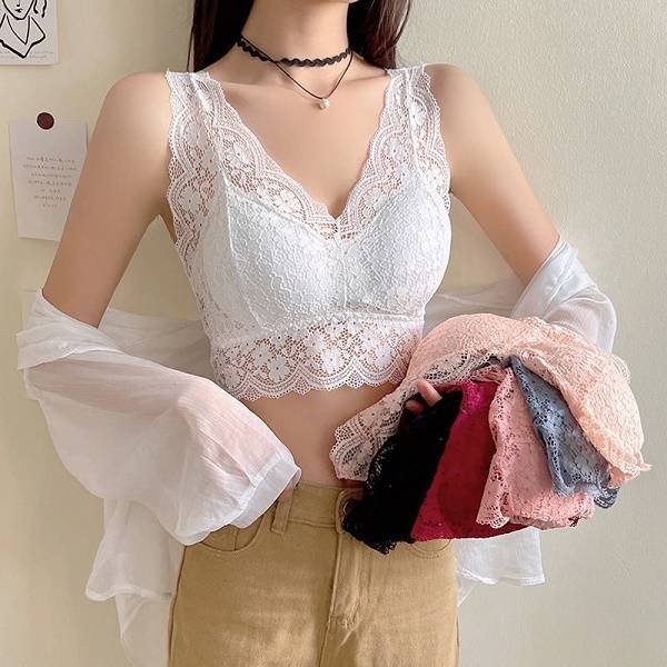 Lace Sexy Bras For Women Tube Top Gathering Bra (Available)