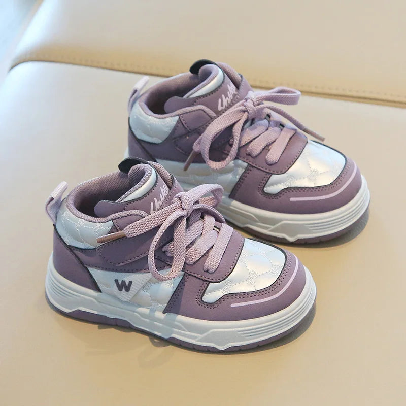2025 High-Top Casual Sneakers for Boys and Girls Soft-Soled Bread Shoes for Spring Fall Autumn Sports Comfortable Baby Shoes