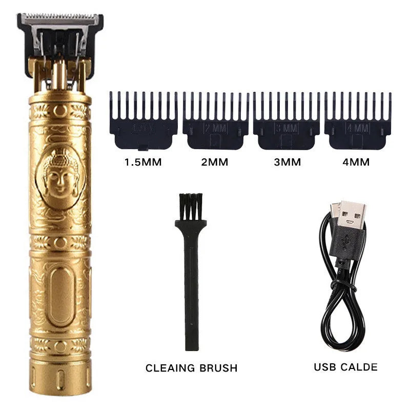 Electric Rechargeable USB Dragon Phoenix Buddha Head Hair Trimmer for Household & Outdoor Use