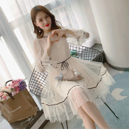 Women Dresses 2021 Lace Mesh Dress Dress Dress Style Women's Clothing Vestido De Mujer Femme Robe