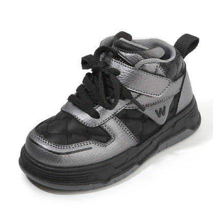 2025 High-Top Casual Sneakers for Boys and Girls Soft-Soled Bread Shoes for Spring Fall Autumn Sports Comfortable Baby Shoes