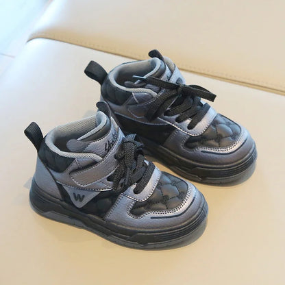 2025 High-Top Casual Sneakers for Boys and Girls Soft-Soled Bread Shoes for Spring Fall Autumn Sports Comfortable Baby Shoes