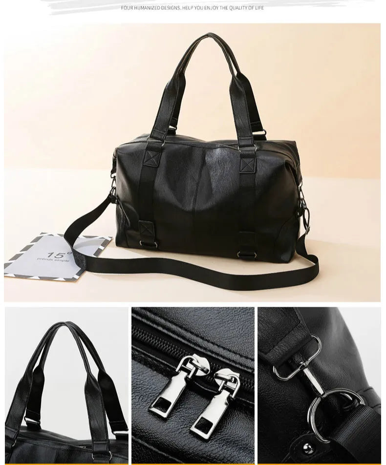 Fashion men Travel Bag Luggage Bag Large Capacity Leather Portable Business handbag crossbody Casual Men's Bag shoulder Trip Bag