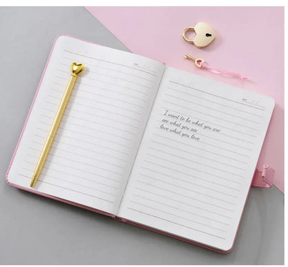 Secret Notebook Ruled Journal Lined Diary With Heart Lock Creative Gift