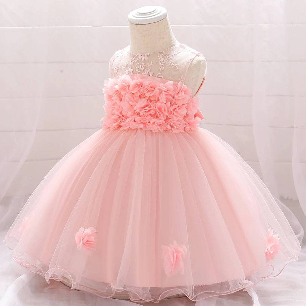 Toddler Girl Party Dresses Baby Dress For Girls 1 Year Birthday Princess Dress Christening Gown Infant Baptism Vestidos Clothes