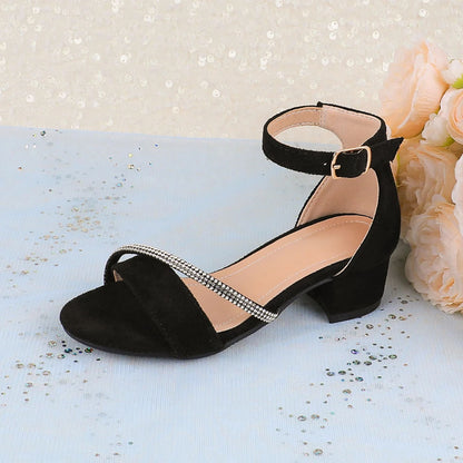 Kids shoes wholesale whiteBlack Princess High-Heel Shoes for Girls for school shoes for girls Balletdance shoes girldress shoes
