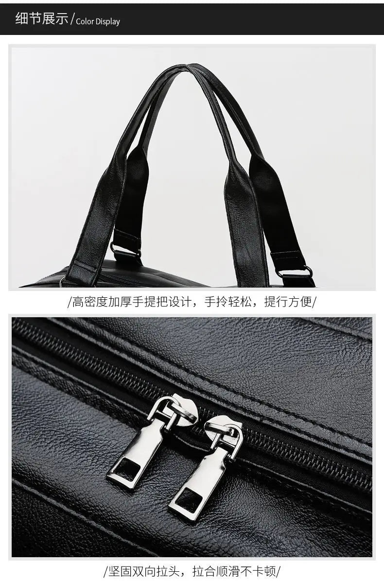 Fashion men Travel Bag Luggage Bag Large Capacity Leather Portable Business handbag crossbody Casual Men's Bag shoulder Trip Bag