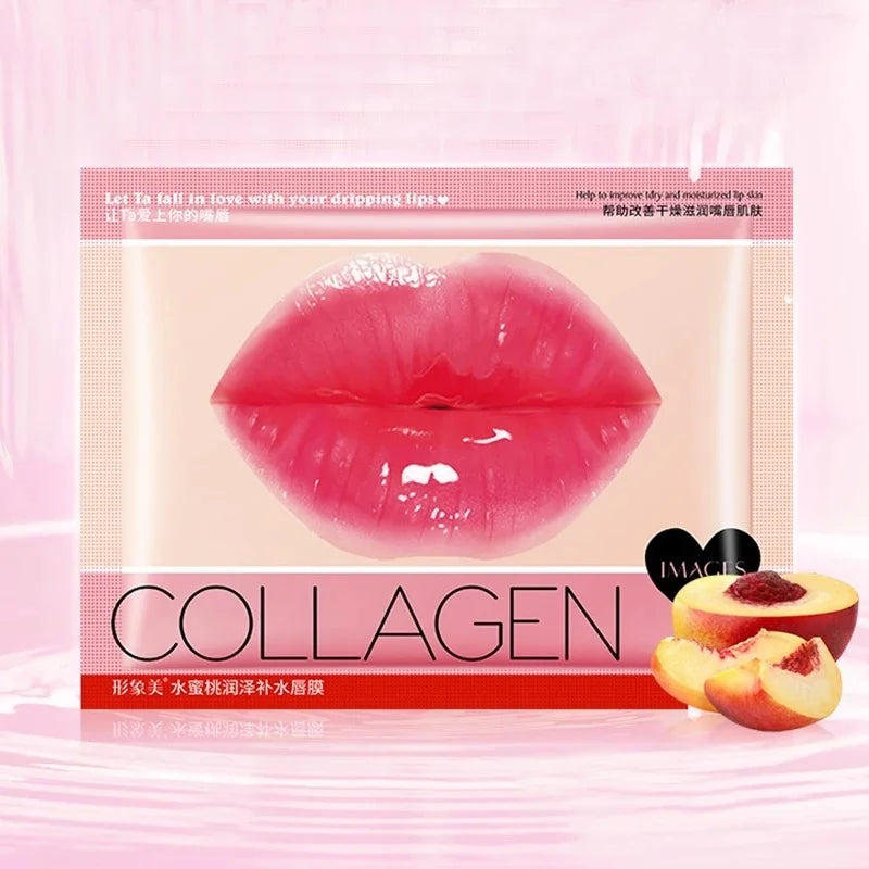 5pc Crystal Collagen Lip Plumper Mask Honey Essence Lip Mask Pads Moisture Anti Aging Wrinkle Patch Gel Scrub Lips Care Enhancer