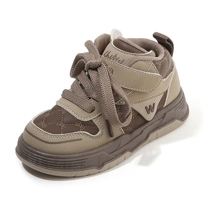 2025 High-Top Casual Sneakers for Boys and Girls Soft-Soled Bread Shoes for Spring Fall Autumn Sports Comfortable Baby Shoes