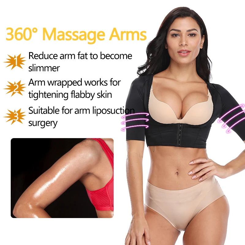 Women Upper Arm Shaper Post Surgical Slimmer Compression Sleeves Slimming Vest Humpback Posture Corrector Tank Tops Shapewear