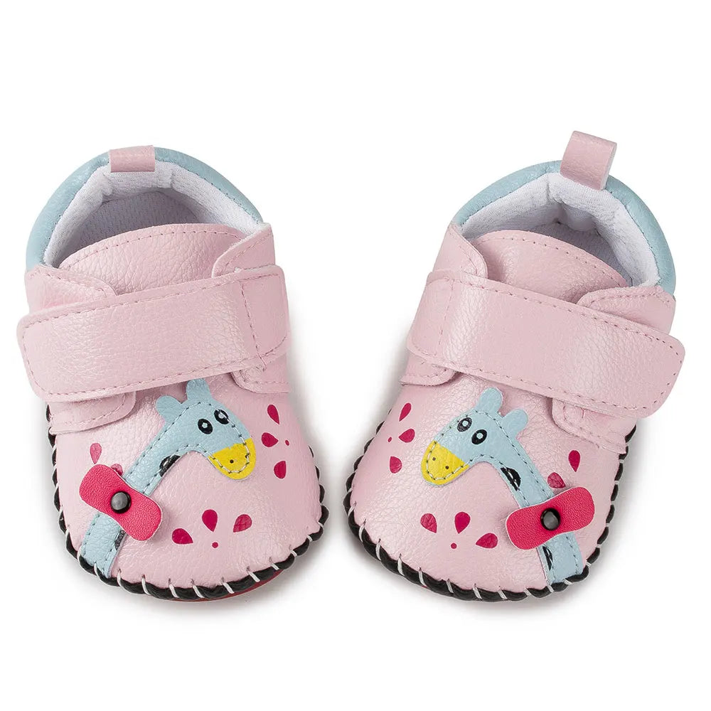 Baby Shoes Boy Girl Shoes Flower Newbron Toddler Infant PU Bowknot Princess Non-slip Rubber Soft Soled Shoes First Walkers