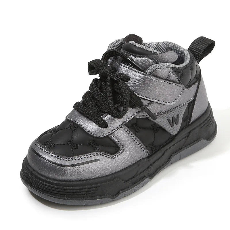 2025 High-Top Casual Sneakers for Boys and Girls Soft-Soled Bread Shoes for Spring Fall Autumn Sports Comfortable Baby Shoes