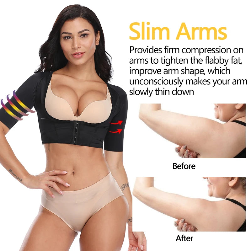 Women Upper Arm Shaper Post Surgical Slimmer Compression Sleeves Slimming Vest Humpback Posture Corrector Tank Tops Shapewear