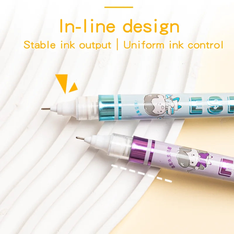 MBTI Themed Gel Ink Fountain Pens Quick-Drying Plastic Signature Pens for Students for Practicing Questions