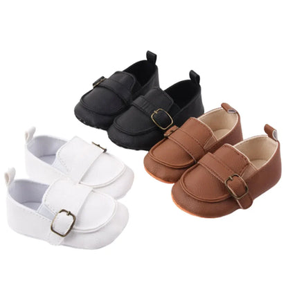 Baby First Walker 1Pair Baby Girl Boy Infant Cute Fashion Solid Shoes Peas Shoes PU Leather Baby Shoes Soft Bottom Toddler