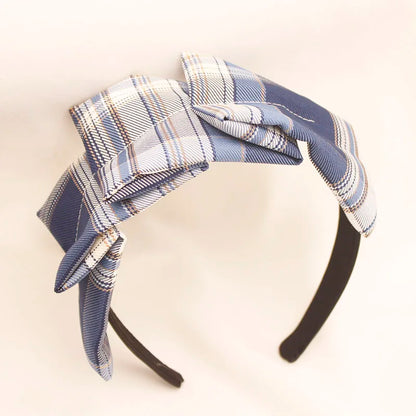 Fashion Autumn Winter Fabric Plaid Headband for Women Girls Non-slip Hairband Female Hair Hoop