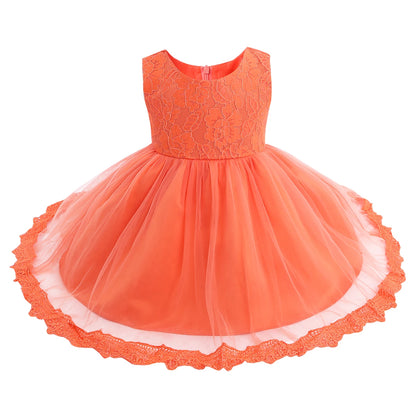 Infant Baby Girls Clothes Flower Girl Dress Toddler Formal Floral Lace Newborn Princess Wedding Bridesmaid Easter Party Dresses