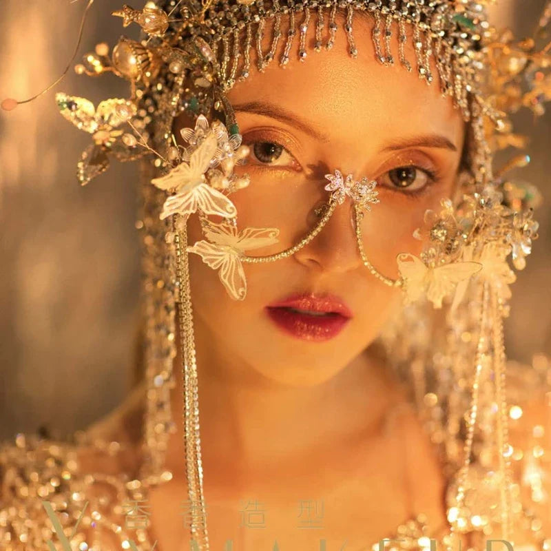 Womens Beaded Tassel Belly Dance Head Cap Hat Headpiece for Party Wedding Party Headwear Photo Props (Available)