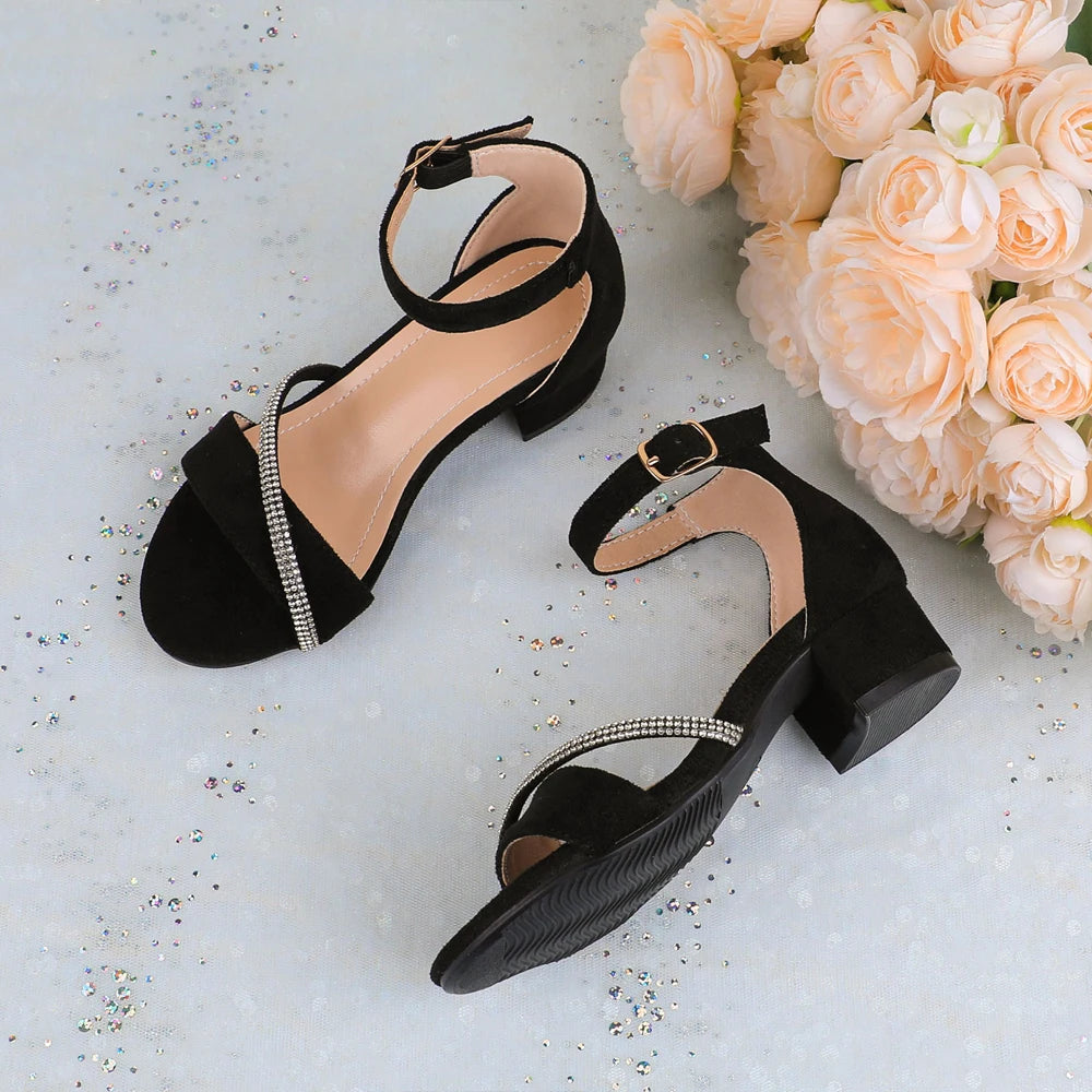 Kids shoes wholesale whiteBlack Princess High-Heel Shoes for Girls for school shoes for girls Balletdance shoes girldress shoes