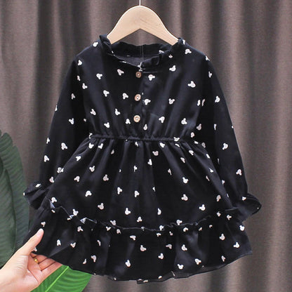 New Baby Summer Dresses Girls Sweet Lace Chiffon Polka Dot Dress Little Girl Chiffon Short Sleeve Dress For Kids Clothes