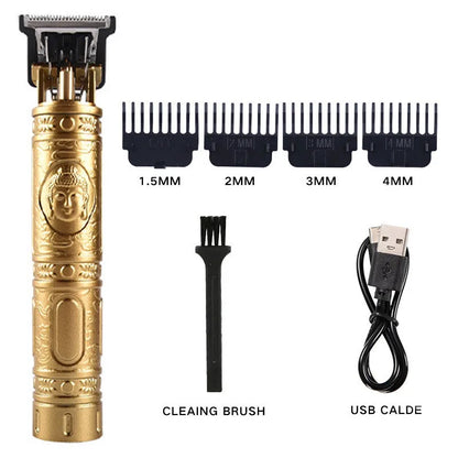Electric Rechargeable USB Dragon Phoenix Buddha Head Hair Trimmer for Household & Outdoor Use