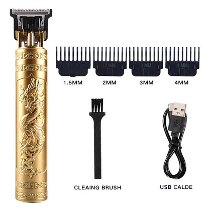 Electric Rechargeable USB Dragon Phoenix Buddha Head Hair Trimmer for Household & Outdoor Use