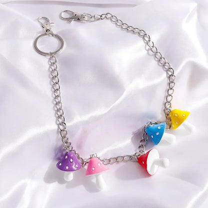 Women Cute Waist Chain Multicolor Acrylic Flower Pants Trousers Chain Punk Jewelry