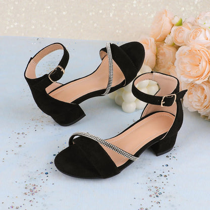 Kids shoes wholesale whiteBlack Princess High-Heel Shoes for Girls for school shoes for girls Balletdance shoes girldress shoes