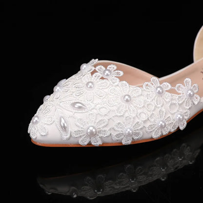Summer Spring Solid Pattern Slip-On High-Heeled Flat Arch Support Comfort Breathable Anti-Slip PU Upper Pointed Fashion Trend