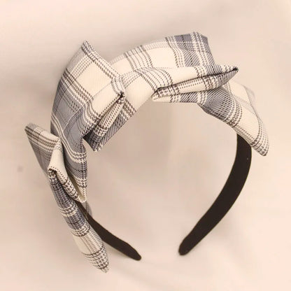 Fashion Autumn Winter Fabric Plaid Headband for Women Girls Non-slip Hairband Female Hair Hoop