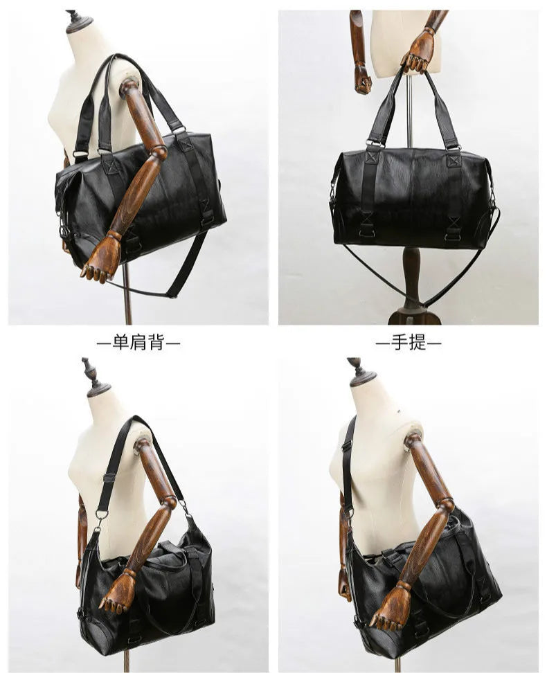 Fashion men Travel Bag Luggage Bag Large Capacity Leather Portable Business handbag crossbody Casual Men's Bag shoulder Trip Bag