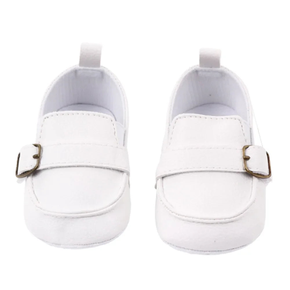 Baby First Walker 1Pair Baby Girl Boy Infant Cute Fashion Solid Shoes Peas Shoes PU Leather Baby Shoes Soft Bottom Toddler