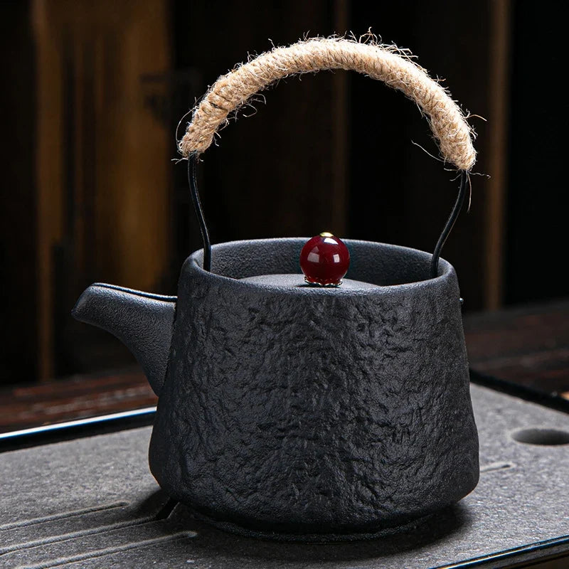 400ml Retro Japanese Kungfu Teapot Ceramic Tea Set Yixing Teapot Clay Puer Tea Pot and Cup Set Teeware Teware Water Kettle Pots