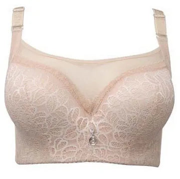 Spring women full lace bra two-piece cups give structure&shape,cure-contouring seams balance structurre security cotton bh C3312