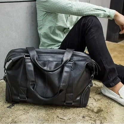 Fashion men Travel Bag Luggage Bag Large Capacity Leather Portable Business handbag crossbody Casual Men's Bag shoulder Trip Bag