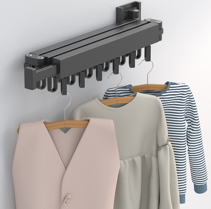 360" Folding Clothes Hanger Wall Mount Indoor & Outdoor Space Saving Aluminum Home Laundry Clothesline