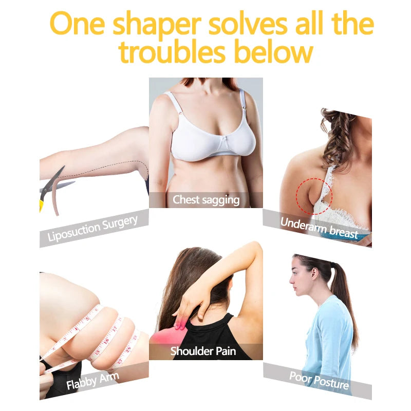 Women Upper Arm Shaper Post Surgical Slimmer Compression Sleeves Slimming Vest Humpback Posture Corrector Tank Tops Shapewear