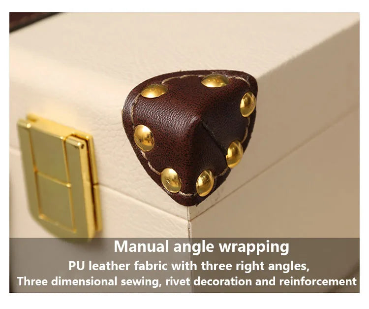 Luxury Vintage Trunk Travel Hand Big Suitcases Leather Luggage Under Bed Clothing Organizer Storage Box Antique Bin Customized