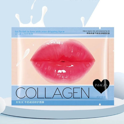 5pc Crystal Collagen Lip Plumper Mask Honey Essence Lip Mask Pads Moisture Anti Aging Wrinkle Patch Gel Scrub Lips Care Enhancer