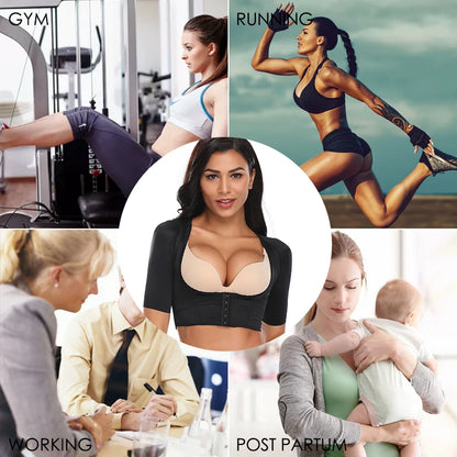 Women Upper Arm Shaper Post Surgical Slimmer Compression Sleeves Slimming Vest Humpback Posture Corrector Tank Tops Shapewear