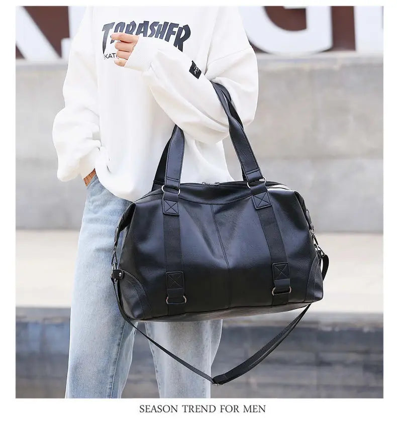 Fashion men Travel Bag Luggage Bag Large Capacity Leather Portable Business handbag crossbody Casual Men's Bag shoulder Trip Bag