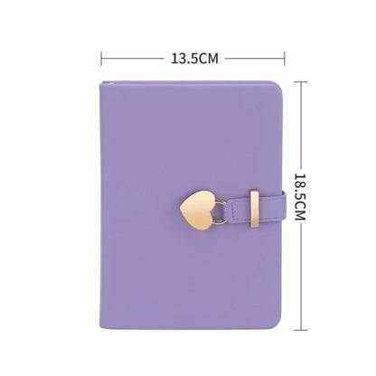 Secret Notebook Ruled Journal Lined Diary With Heart Lock Creative Gift